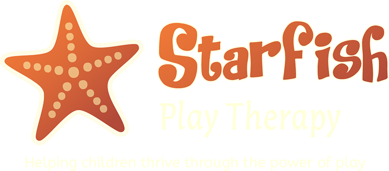 Starfish Play Therapy Logo and Strapline which says Helping children thrive through the power of play.